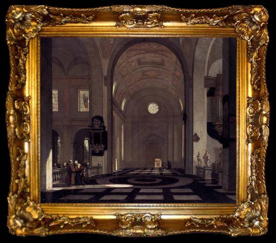 framed  Emmanuel de Witte Interior of a Baroque Church, ta009-2